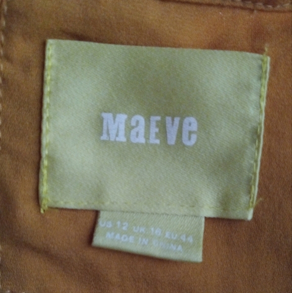 Anthropologie Maeve Goldenrod Floral Embroidered Lace Up Blouse Size 12 - Picture 8 of 10